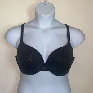 Victoria's Secret Bombshell Bra Black Glitter Size 40C